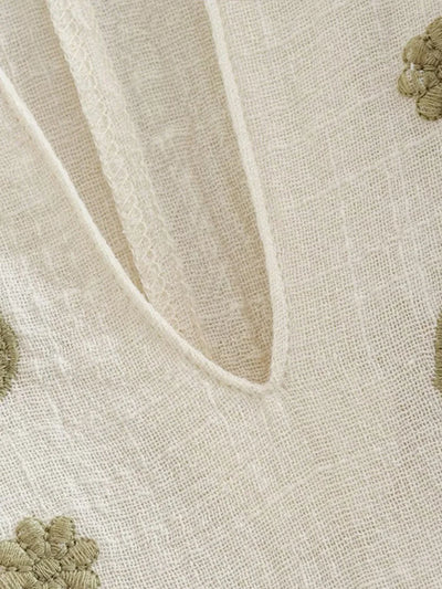 Leinenbluse mit Muster