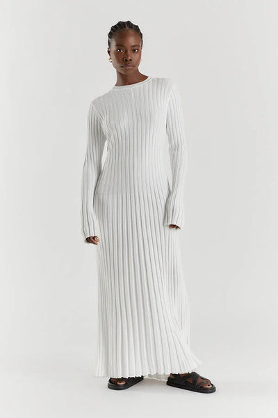 Sofia Midi Kleid aus Baumwolle mit Taillengürtel