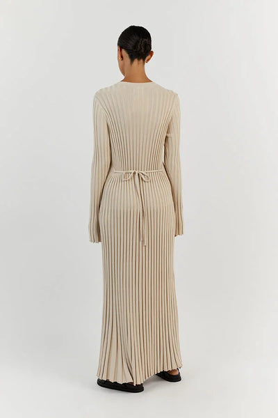 Sofia Midi Kleid aus Baumwolle mit Taillengürtel