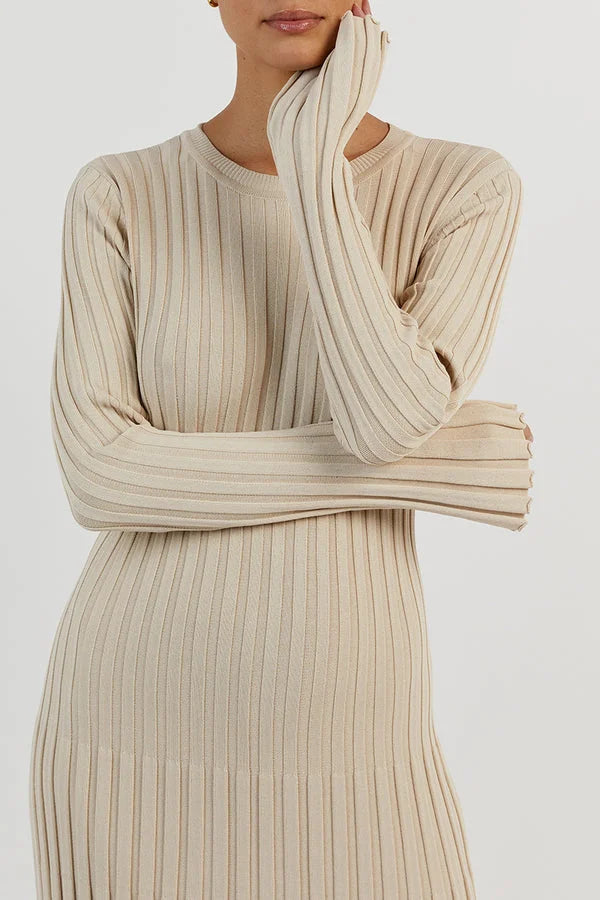 Sofia Midi Kleid aus Baumwolle mit Taillengürtel