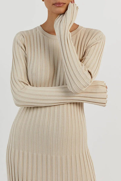 Sofia Midi Kleid aus Baumwolle mit Taillengürtel