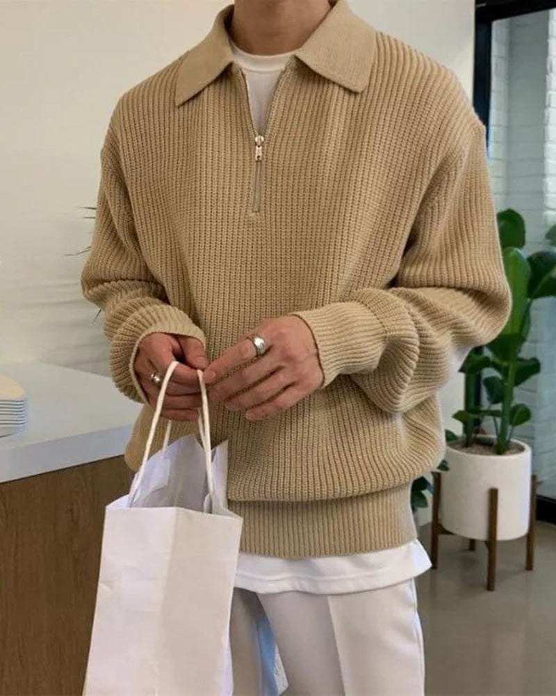 Strickpullover Half-Zip