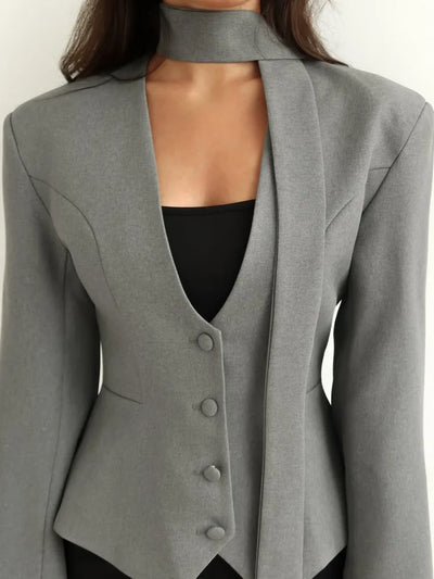 Zmeenna | Eleganter Blazer für Damen mit Schal