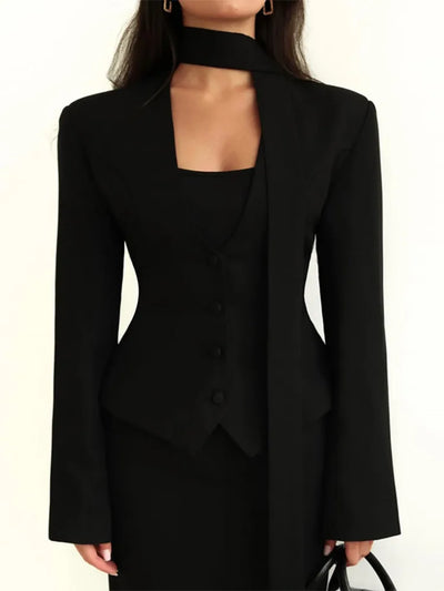 Zmeenna | Eleganter Blazer für Damen mit Schal