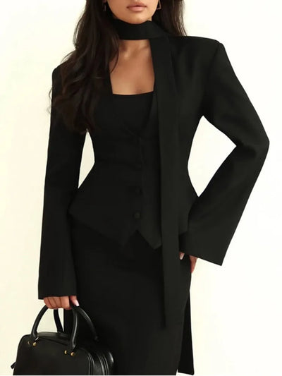 Zmeenna | Eleganter Blazer für Damen mit Schal