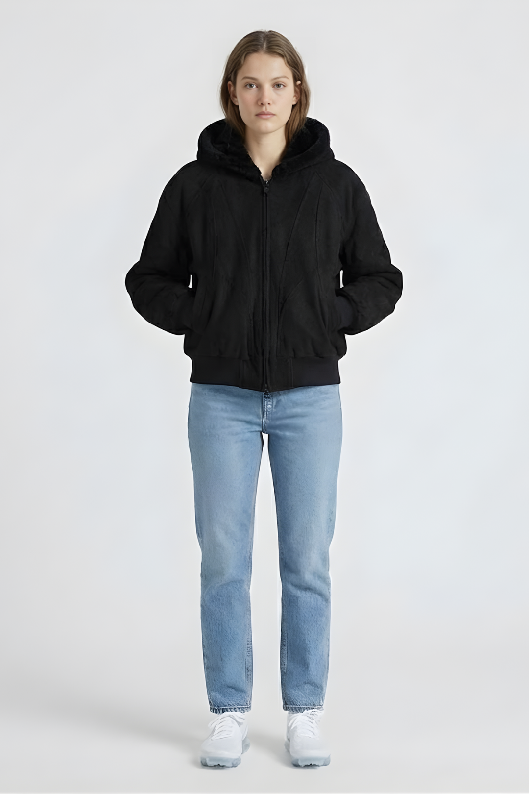 Mauro | Warme Oversized-Jacke für Damen Herbst mit Kunstfell