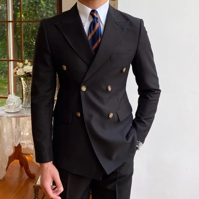 Variant image for Herrenanzug Grau Größe M Polyester Zweiteilig Old Money Stil für Hochzeit und formelle Anlässe-11
