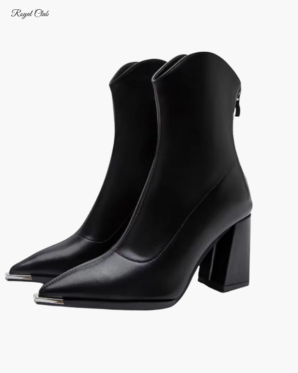 LARA – Stiefel mit Chromspitze und Hochabsatz