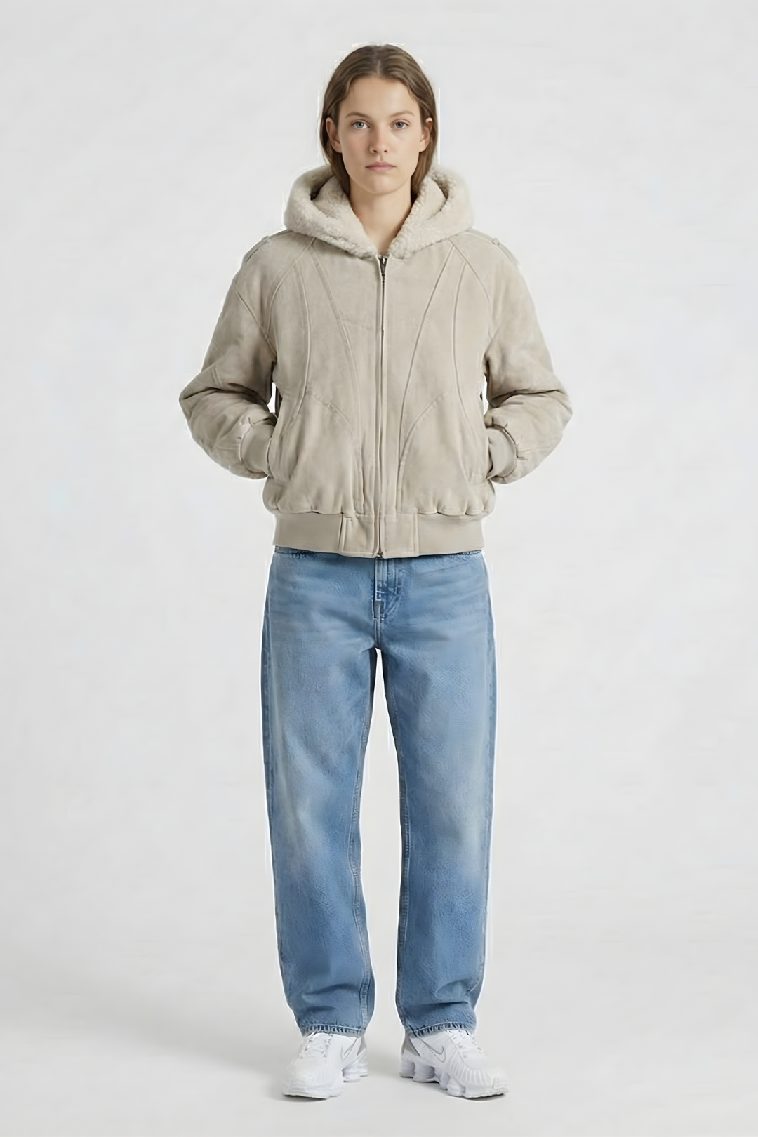 Mauro | Warme Oversized-Jacke für Damen Herbst mit Kunstfell