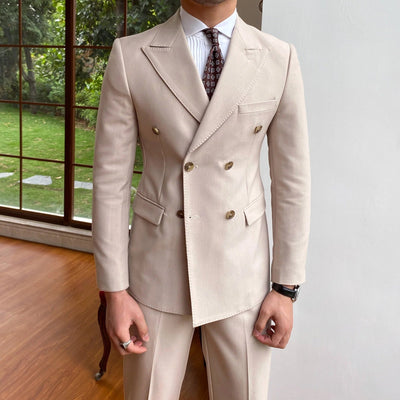 Variant image for Herrenanzug Grau Größe M Polyester Zweiteilig Old Money Stil für Hochzeit und formelle Anlässe-21