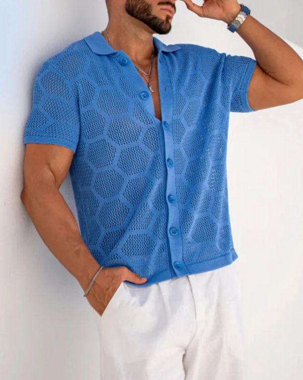 Herren Cardigan Hemd